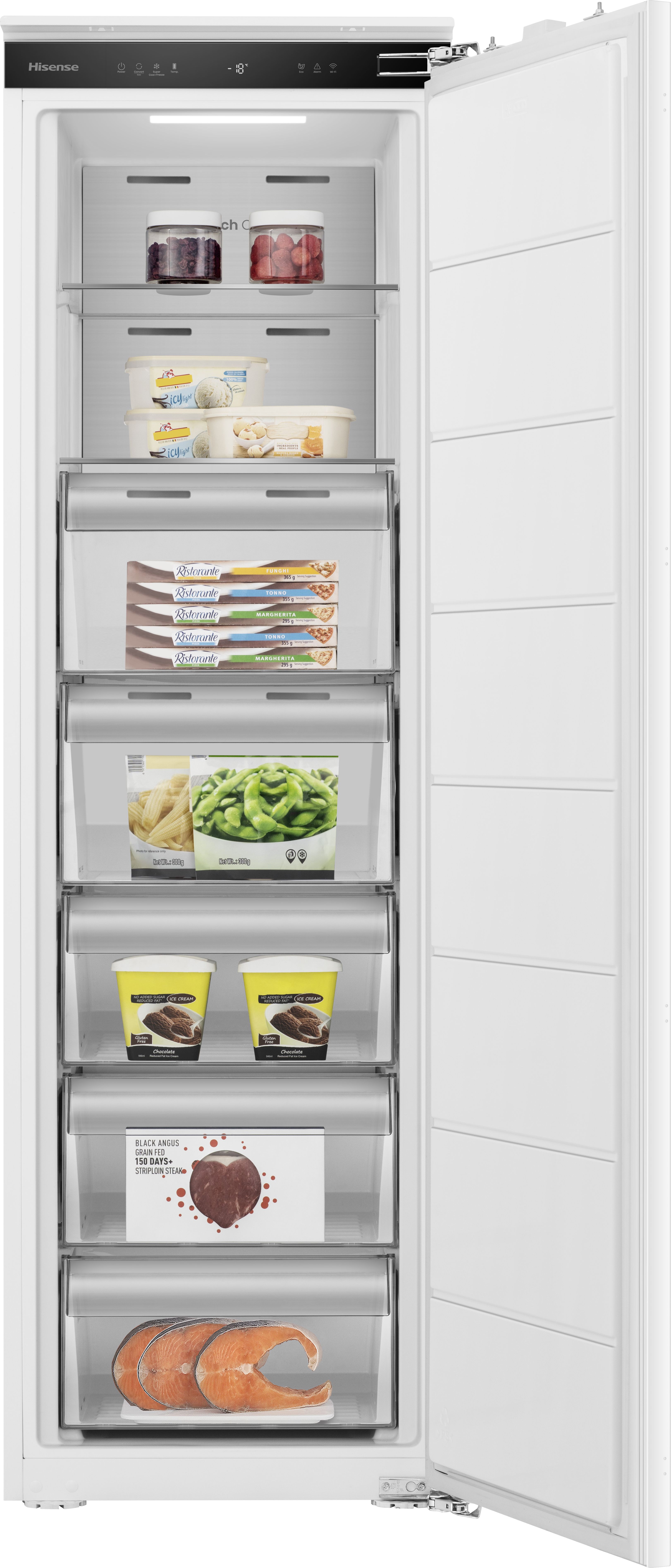 Hisense FT3B213SAWE Built-In Upright Freezer - 235L - White - No Frost