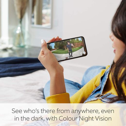 Ring Video Doorbell Pro 2 Hardwired Smart Doorbell HD+ 1536p - Nickel - Annotation - Colour night vision