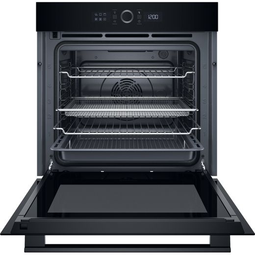 Hotpoint 859991682560 Electric Single Oven Black - Front with door open shot