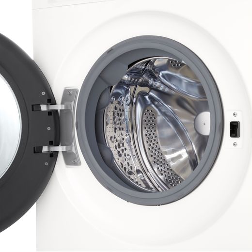 LG Series 5 AI Direct Drive F4X5013TWB 13kg Washing Machine with 1400 rpm - White - close up drum