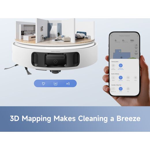 Mova E40 Ultra Robotic Vacuum Cleaner - White - Annotation - 3D mapping