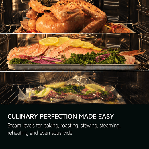 AEG MealAssist with SteamPro Built In Electric Single Oven - Matt Black - Annotation - Steam