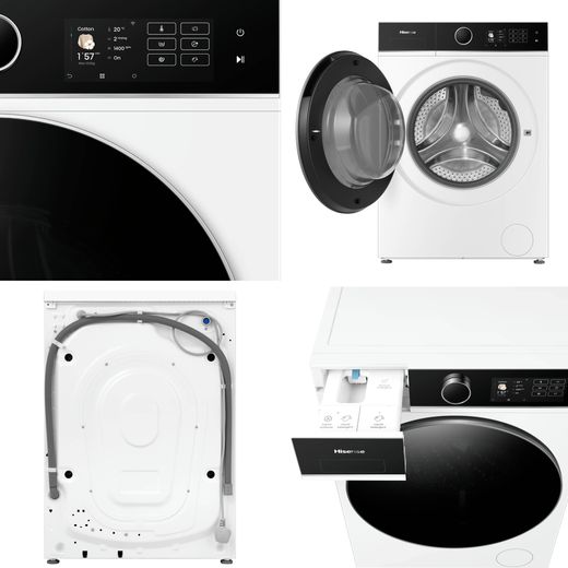 Hisense 5i KitchenFit Series WF5I1045BWQ 10.5kg Washing Machine with 1400 rpm - White - Image compilation