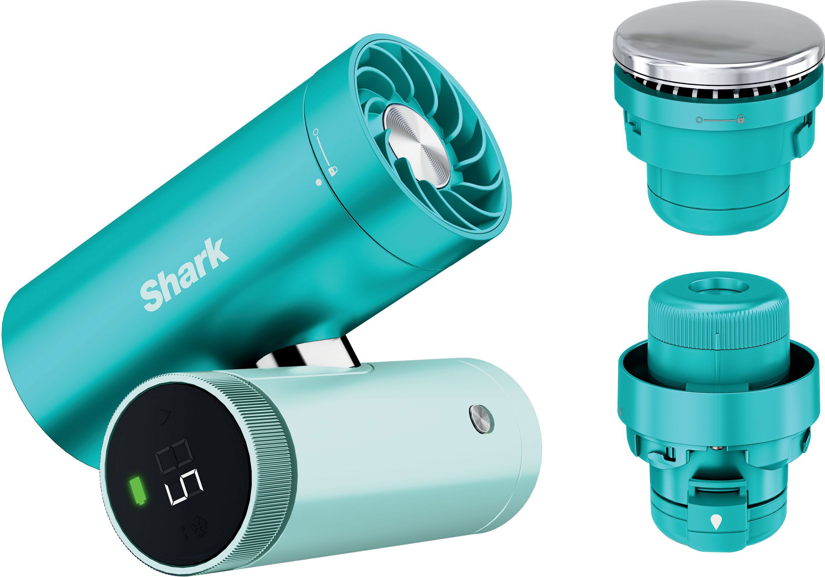 Image of Shark ChillPill 3-in-1 Fan, Mist & InstaChill System Cordless Fan - Glacier, Blue