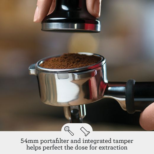 Sage The Barista Touch™ Espresso Coffee Machine with Integrated Burr Grinder - Stainless Steel / Chrome - Annotation - Portafilter
