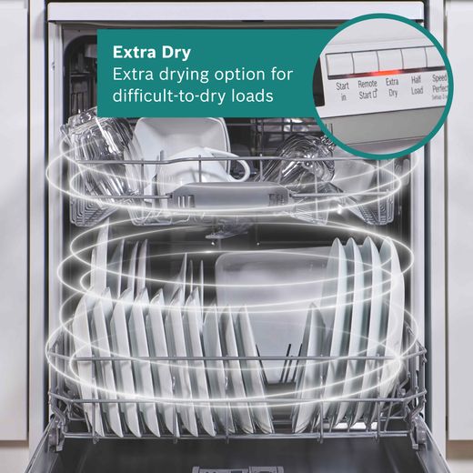 Bosch Series 2 Standard Dishwasher - White - annotation - extra dry shot