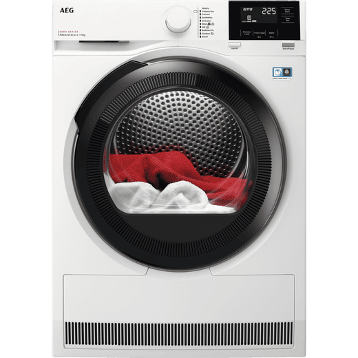 AEG SensiDry® Technology TR819P4B 9Kg Heat Pump Tumble Dryer - White - A++ Rated