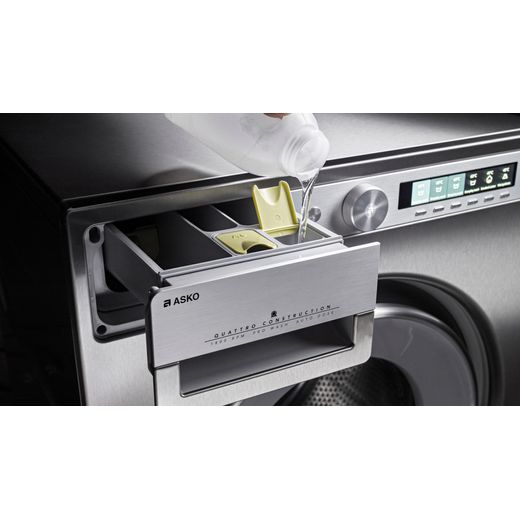 ASKO W5096RG.UK 9kg Washing Machine with 1600 rpm - Graphite / Black - Detergent drawer open