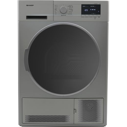 Sharp KD-GCB8S7GS9-EN Condenser Tumble Dryer - Silver - B Rated