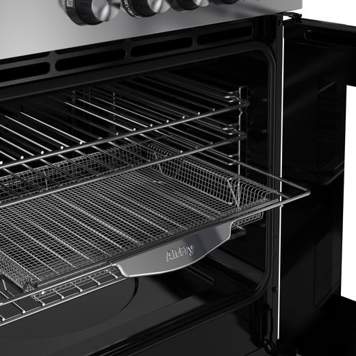 Belling COOKCENTRE 100DF Dual Fuel Range Cooker - Stainless Steel - Close up inside oven shot