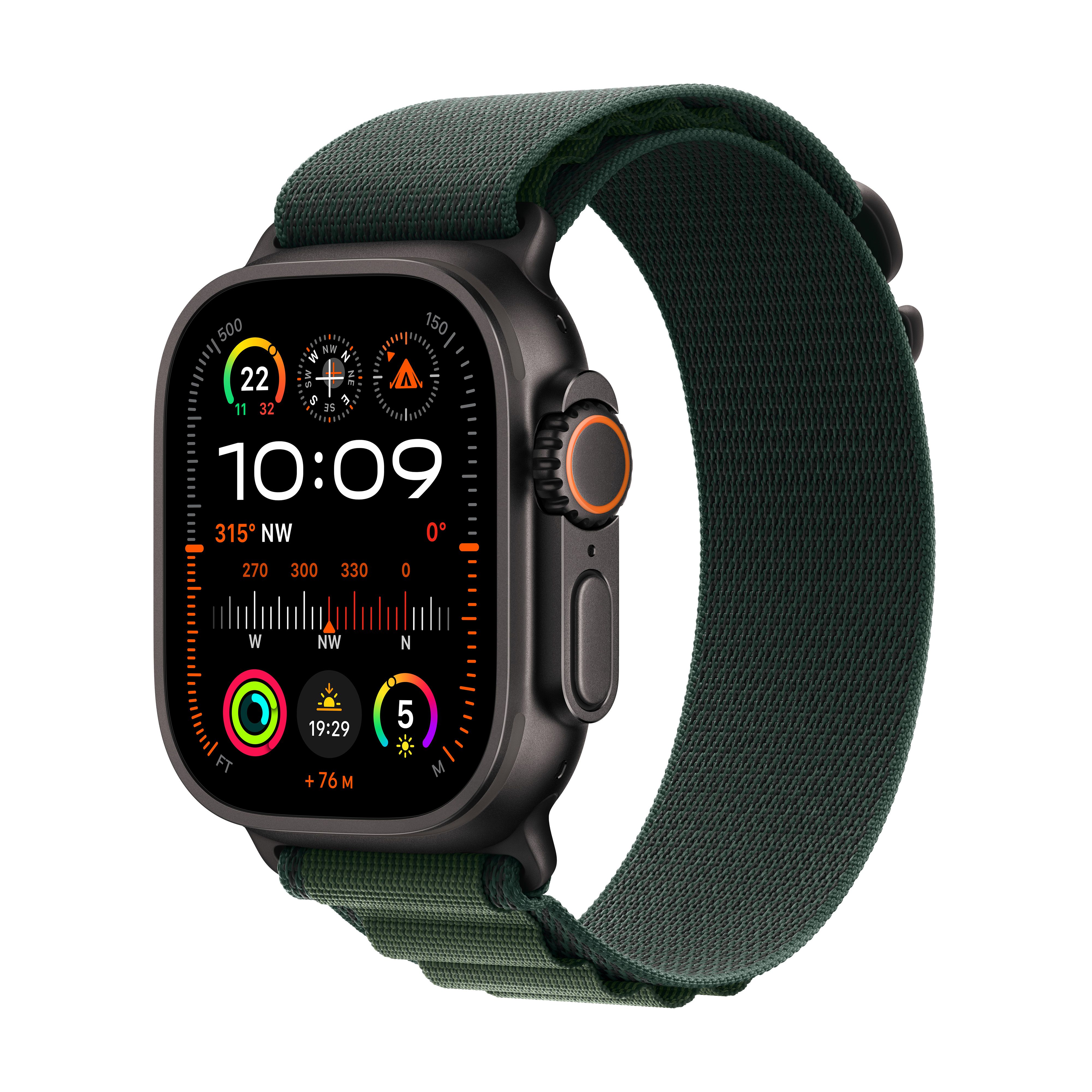 Apple Watch Ultra 2 - Smartwatch - GPS + Cellular - 49mm - Titanium - Green