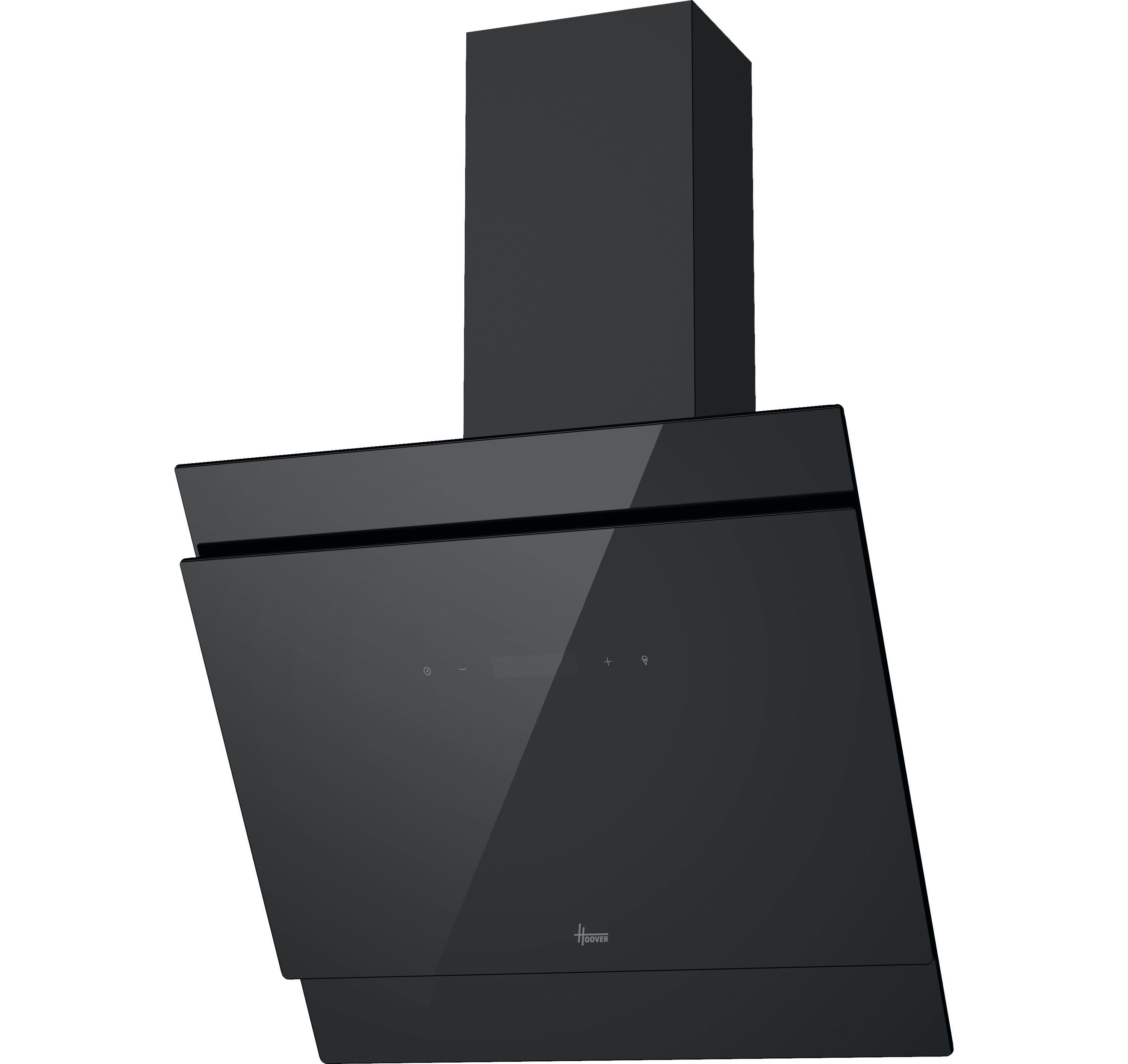 Hoover HDG6DCH3B 60cm Ceiling Cooker Hood for Ducted/Recirculating Ventilation Black Glass Black