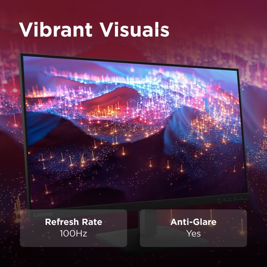 Lenovo L27-4e 27" Full HD 100Hz Monitor - Raven Black - Annotation - Vibrant visuals shot