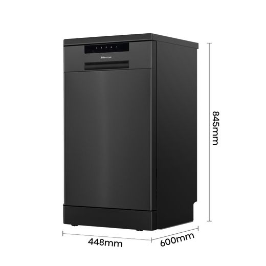 Hisense Slimline Dishwasher - Black - Dimensions