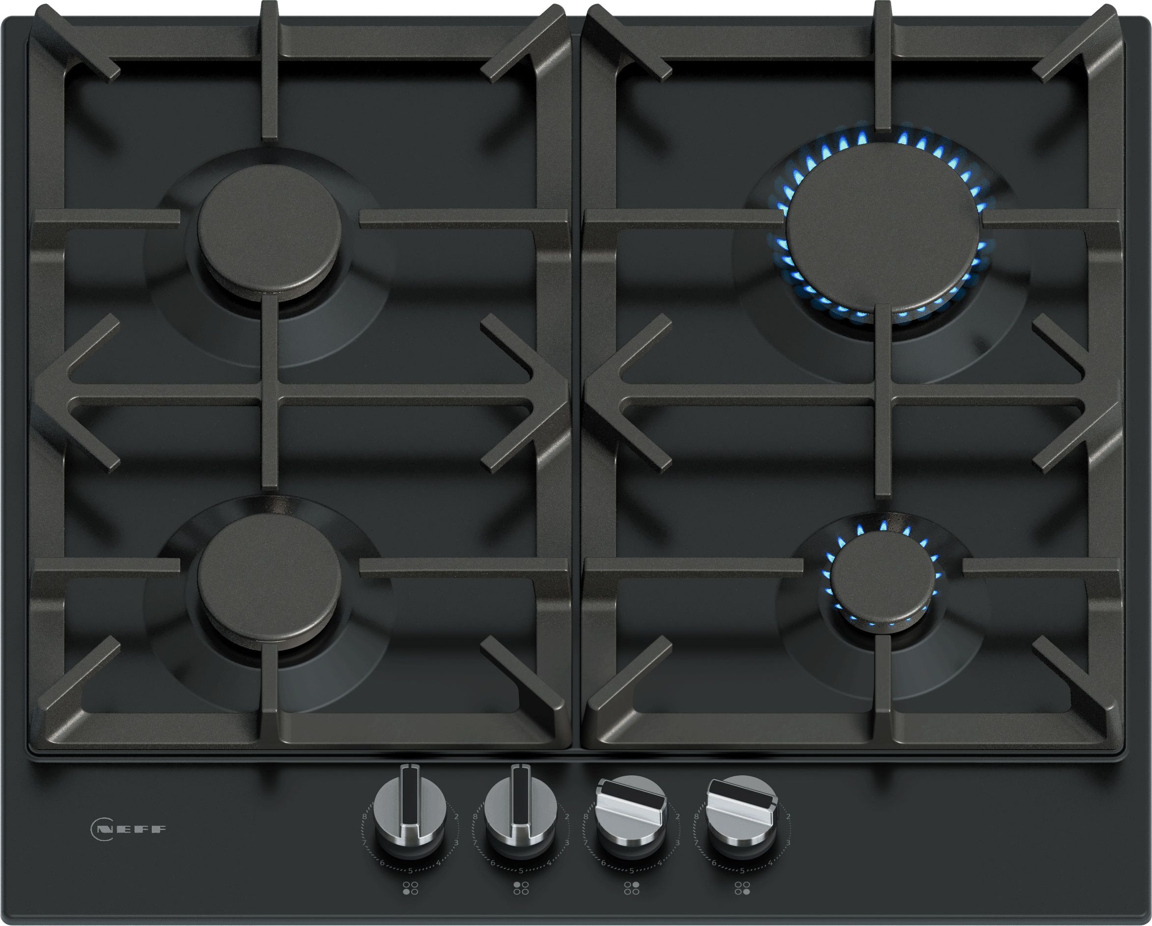 NEFF T26CIP8S0 4 Burner Gas Hob - Black - 60 cm