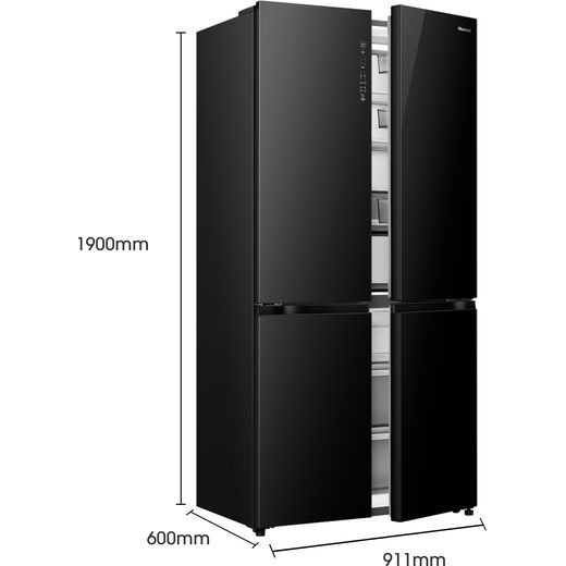 Hisense American Fridge Freezer - Black - Dimensions
