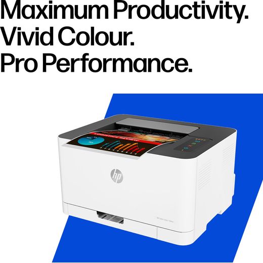 HP LaserJet 150nw Laser Printer - White - Annotation - Vivid colour shot