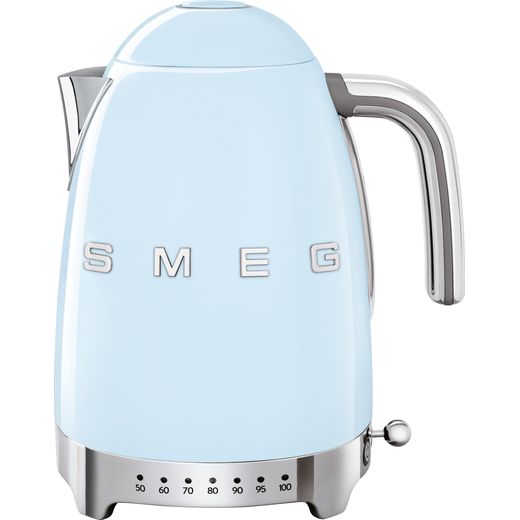 Smeg 50's Retro KLF04PBUK Kettle with Temperature Selector - Pastel Blue