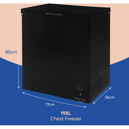 Russell Hobbs Chest Freezer - Black - Dimensions