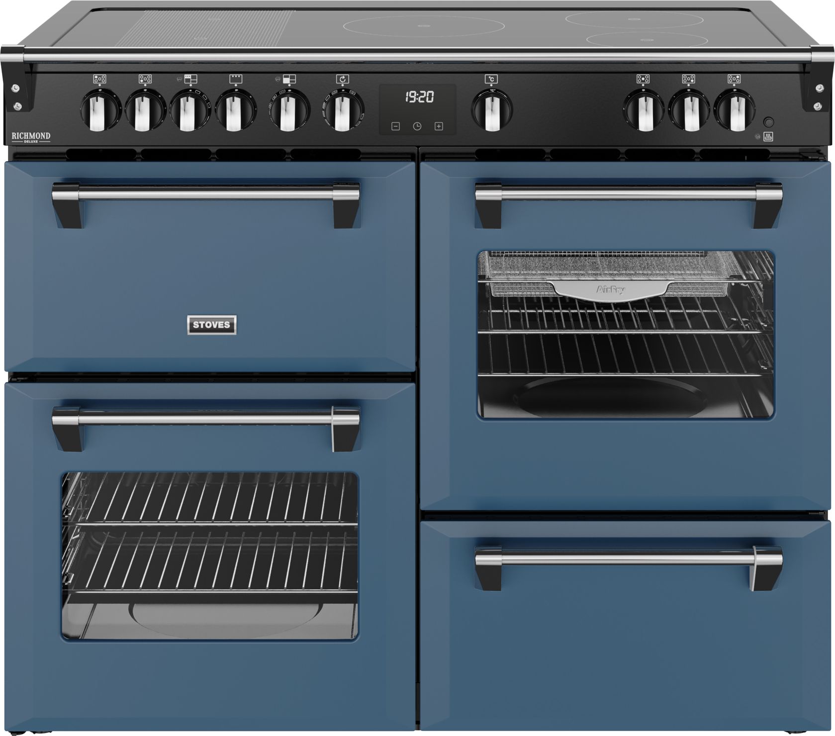 Stoves 110cm Electric Range Cooker - Induction Hob - 4 Ovens - Twilight Blue