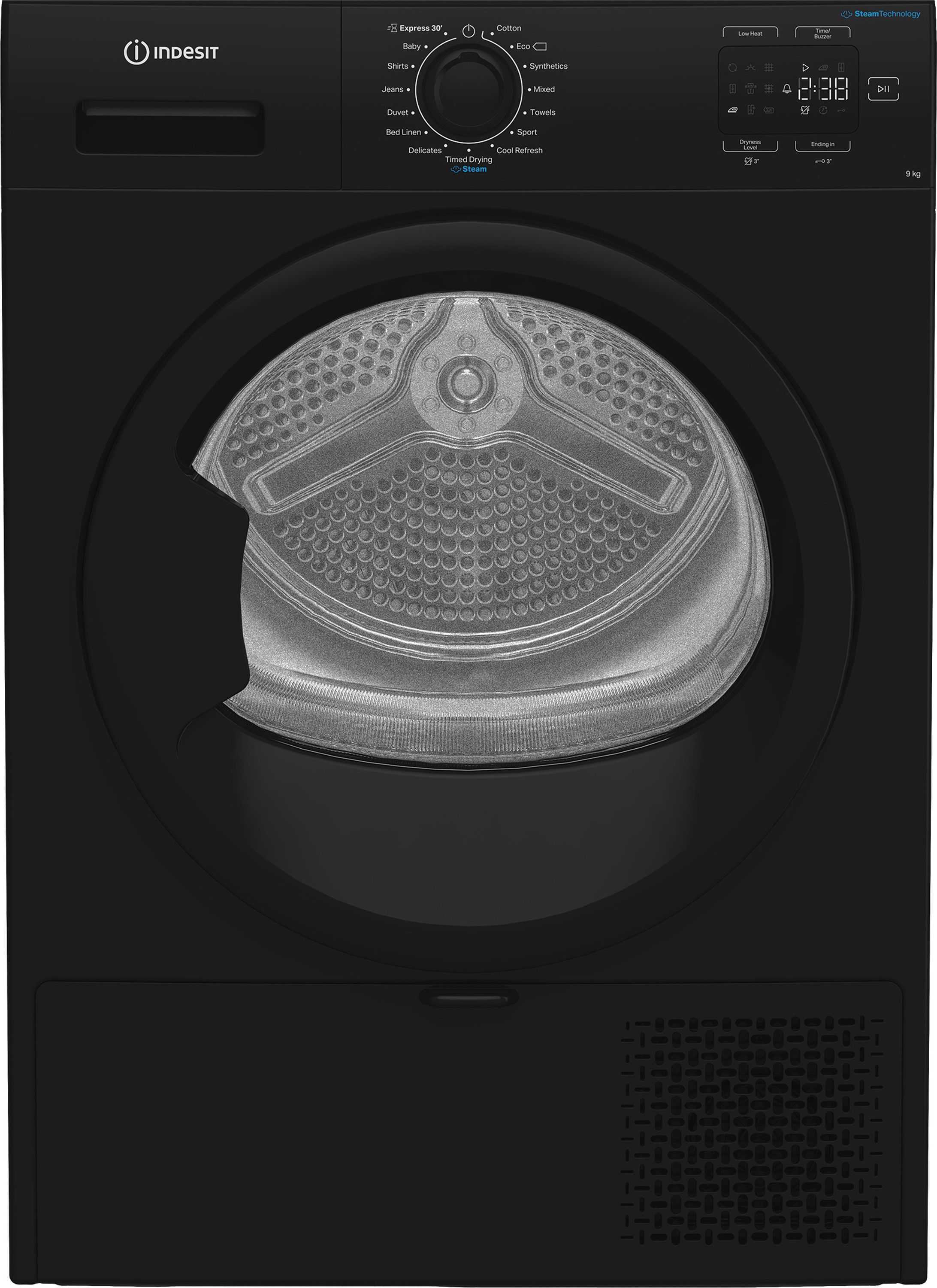 Indesit 9kg Heat Pump Tumble Dryer - Black - C YD 92D BB UK