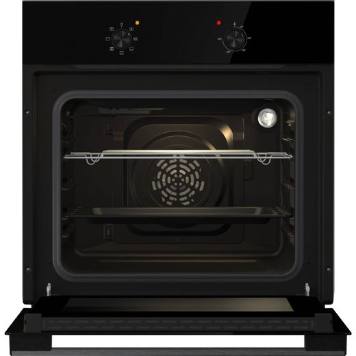 Hisense Built In Electric Single Oven - Black - Front with door open shot 