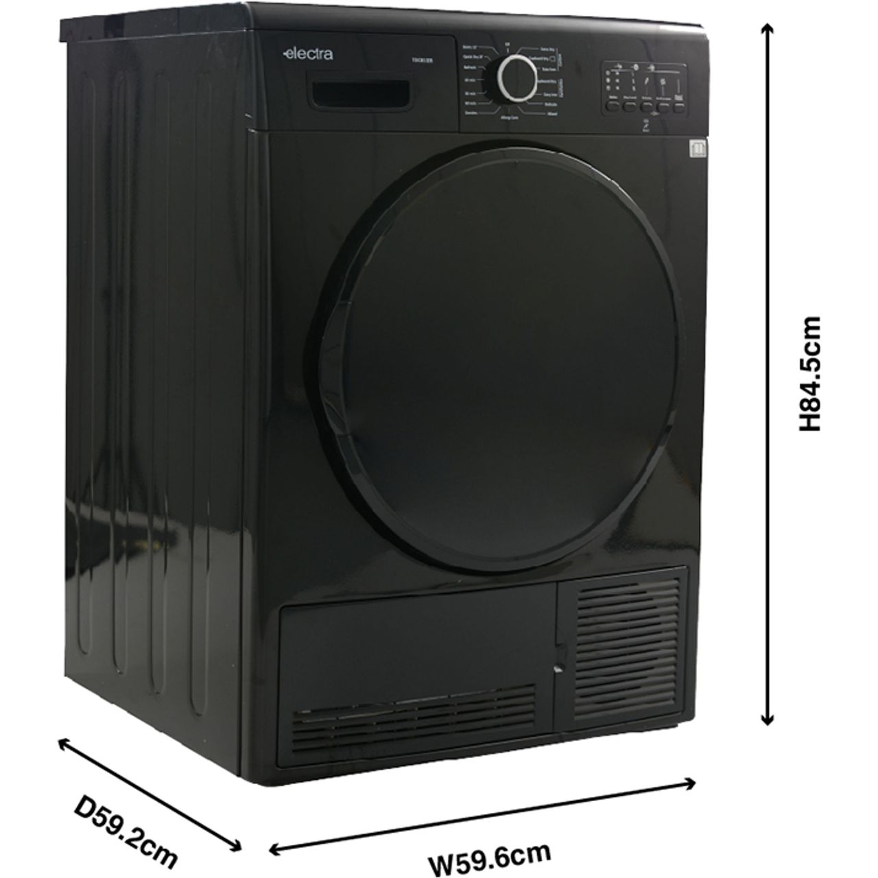 Electra TDC8112B B Rated 8Kg Condenser Tumble Dryer Black 5055862322710 ...