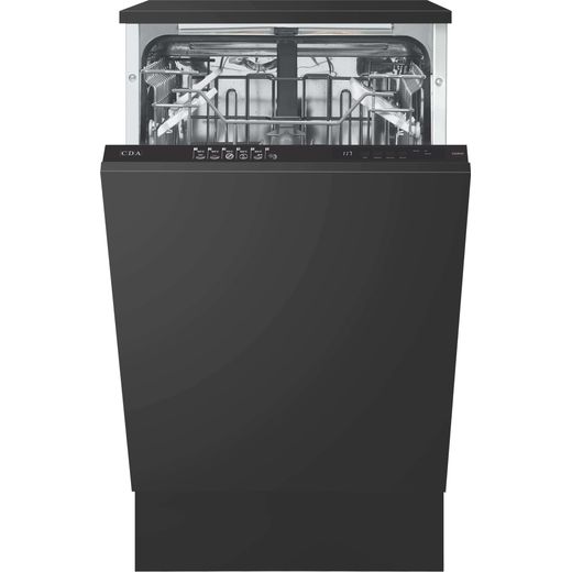 CDA CDI4121 Fully Integrated Slimline Dishwasher - Black Control Panel - E Rated