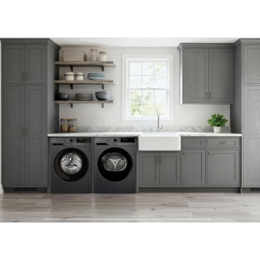 Candy Quick Pro GD 10N1BR-80 10Kg Heat Pump Tumble Dryer - Graphite - Machine in kitchen shot