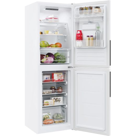 Hoover Fridge Freezer - White - Right perspective with door open shot