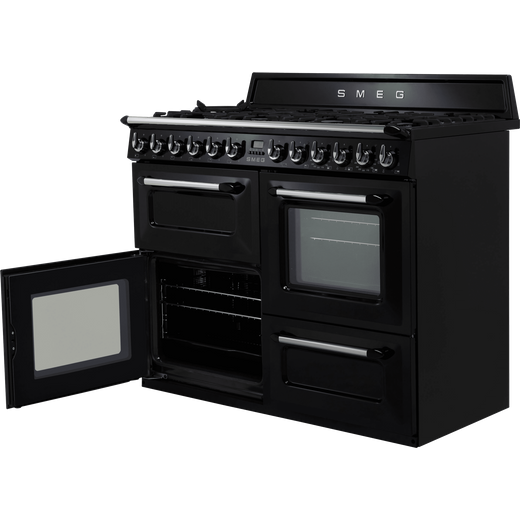 Smeg Victoria 110cm Dual Fuel Range Cooker - Black
