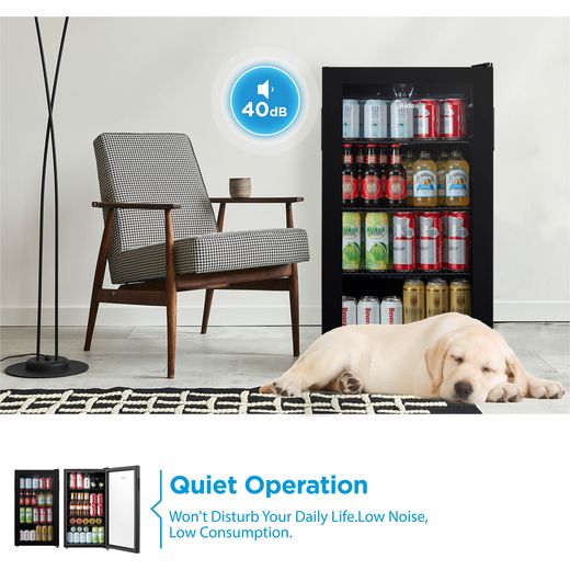 Midea Wine Cooler - Black - annotation - low noise shot
