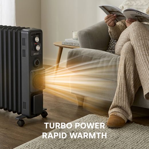 Dimplex Oil Free Radiator 2400W - Anthracite - Annotation - Turbo power shot
