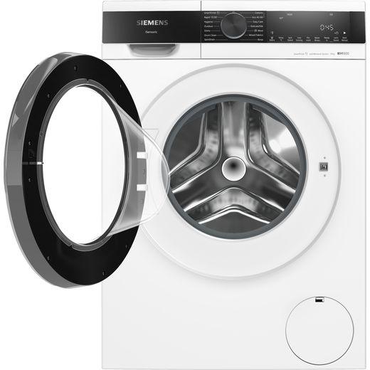 Siemens IQ500 WG56G2Z4GB 10kg Washing Machine with 1600 rpm - White - Door open