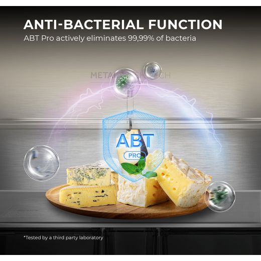 Haier American Fridge Freezer - Inox - annotation - anti bac shot