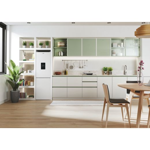Candy CCH1T518EWWK-1 181cm 60/40 No Frost Fridge Freezer - White - Fridge freezer in kitchen shot 