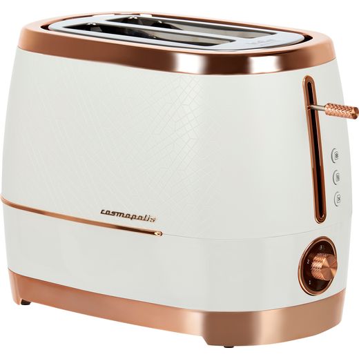 Beko Cosmopolis TAM8202W 2 Slice Toaster - White / Rose Gold
