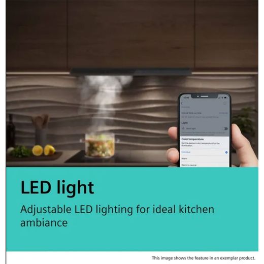 Siemens IQ-700 Cooker Hood - Black - Annotation - LED light