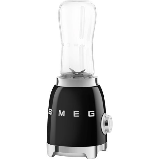 Smeg 50's Retro PBF01BLUK Blender & Smoothie Maker - Black - Left perspective