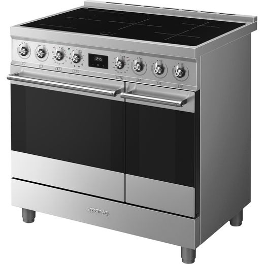 Smeg Electric Cooker with - Stainless Steel - Left perspective shot 
