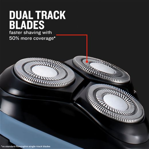 Remington R1 Style Series R1000 Mens Shaver - Black - Annotation - Dual track blades shot