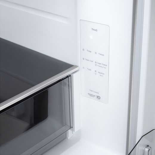 LG GMBS30SEPY 186cm Fridge - Prime Silver - control panel shot 
