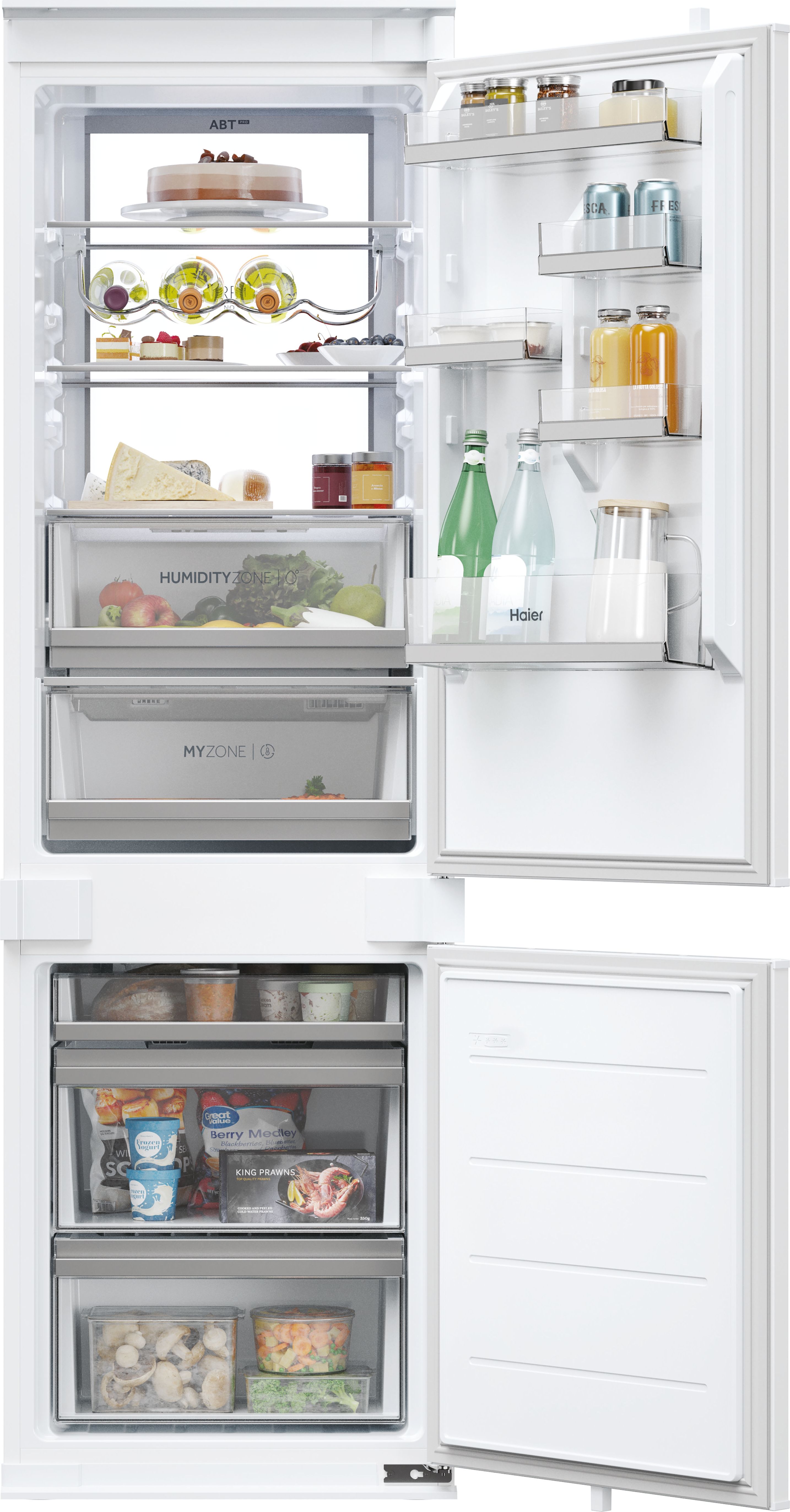 Haier HBW7518CTK Integrated Fridge Freezer - 268L Total Capacity - White