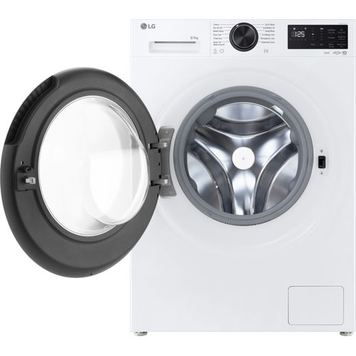 LG Series 3 AI Direct Drive W2X5085TLB Wifi Connected 8Kg / Washer Dryer with 1200 rpm - front shot with open door