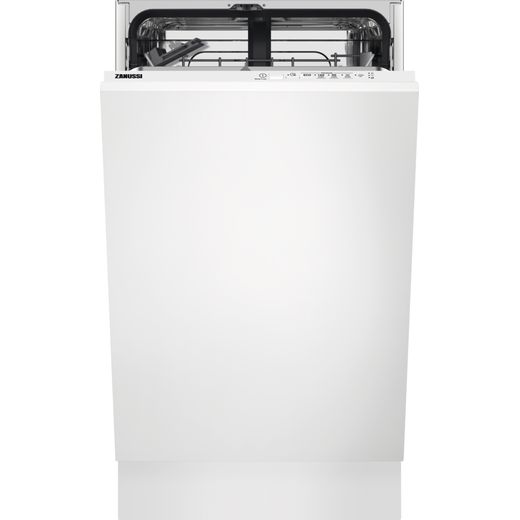 Zanussi ZSLN1211 Fully Integrated Slimline Dishwasher - Black Control Panel with Sliding Door Fixing Kit - F Rated