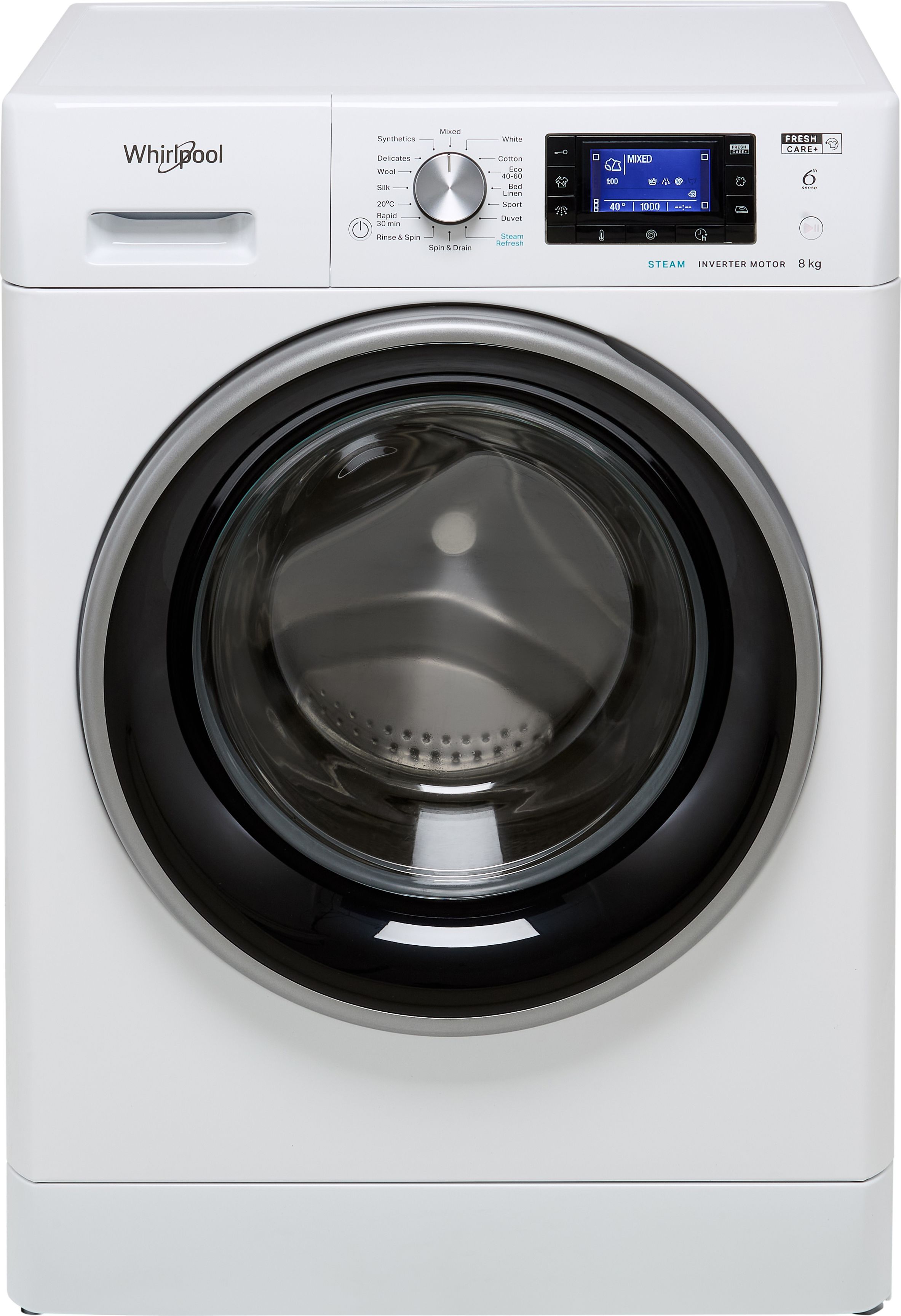 Whirlpool FFD8469BSVUK 8kg Washing Machine with 1400 rpm - White - A Rated, White