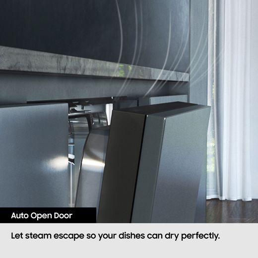Samsung Series 7 AutoRelease™ Standard Dishwasher - Silver  - Annotation - auto door open shot