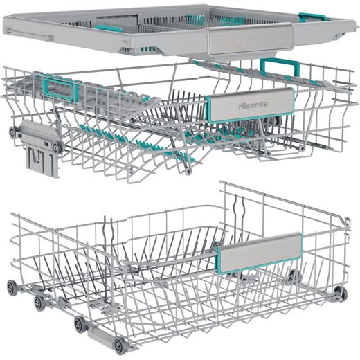 Hisense Standard Dishwasher - White - Right basket shot