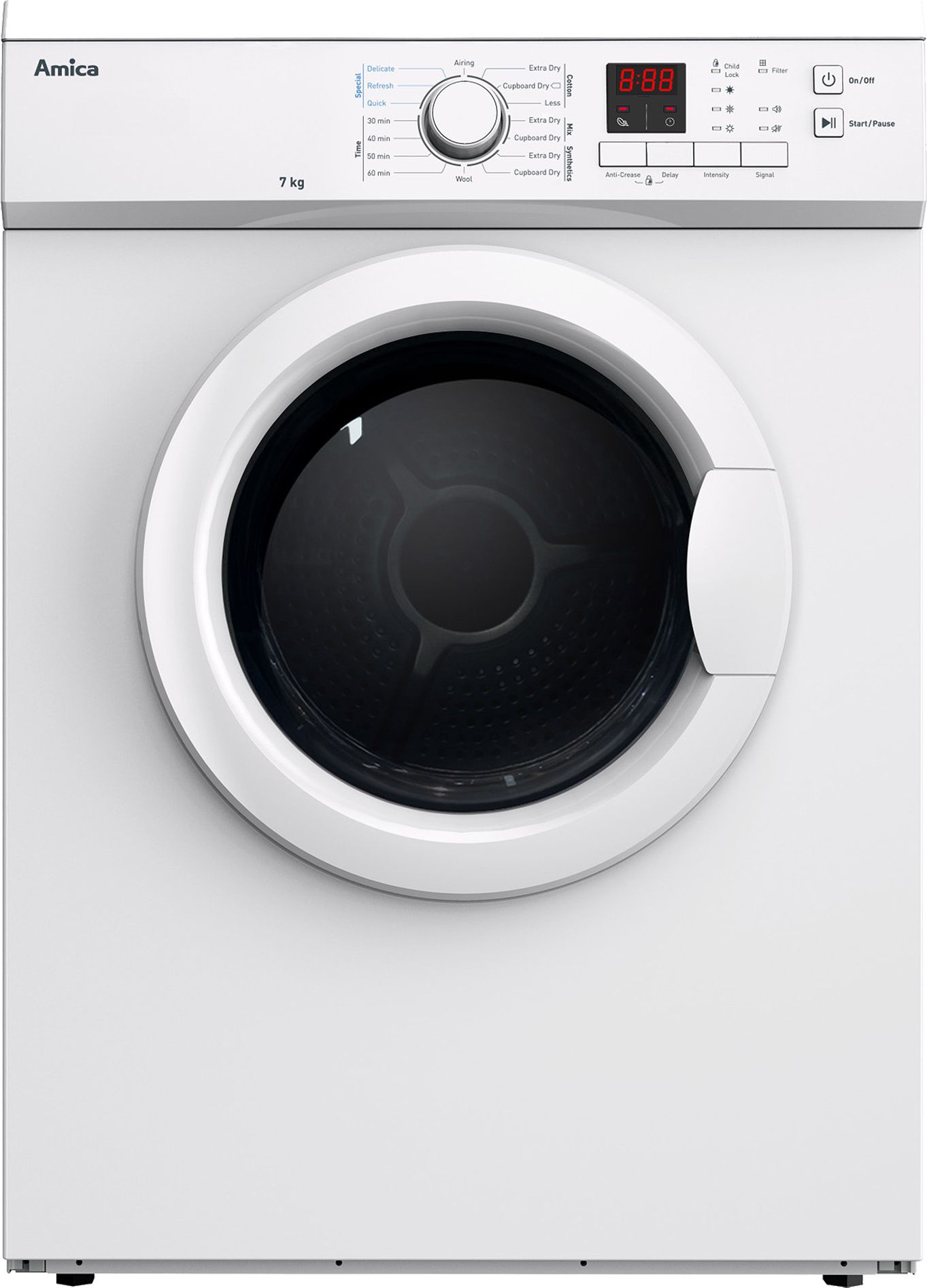 Amica ADV7CLCW 7kg Vented Tumble Dryer - White