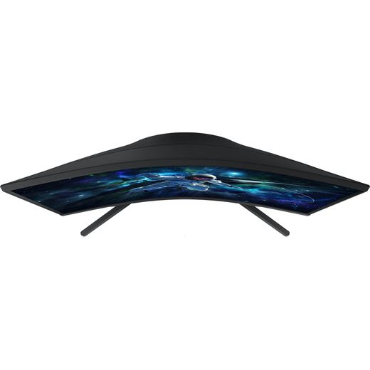 Samsung Odyssey G55C 27" Quad HD 165Hz Gaming Monitor - Black - top view shot